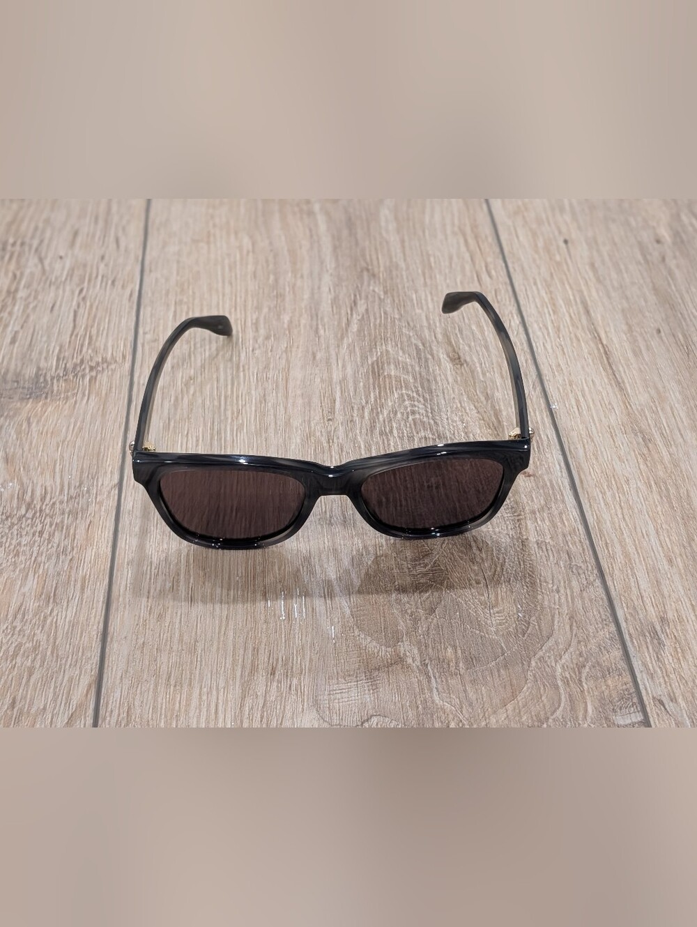 $345 Mens Alexander McQueen Square 54mm Sunglasses Gray/Brown